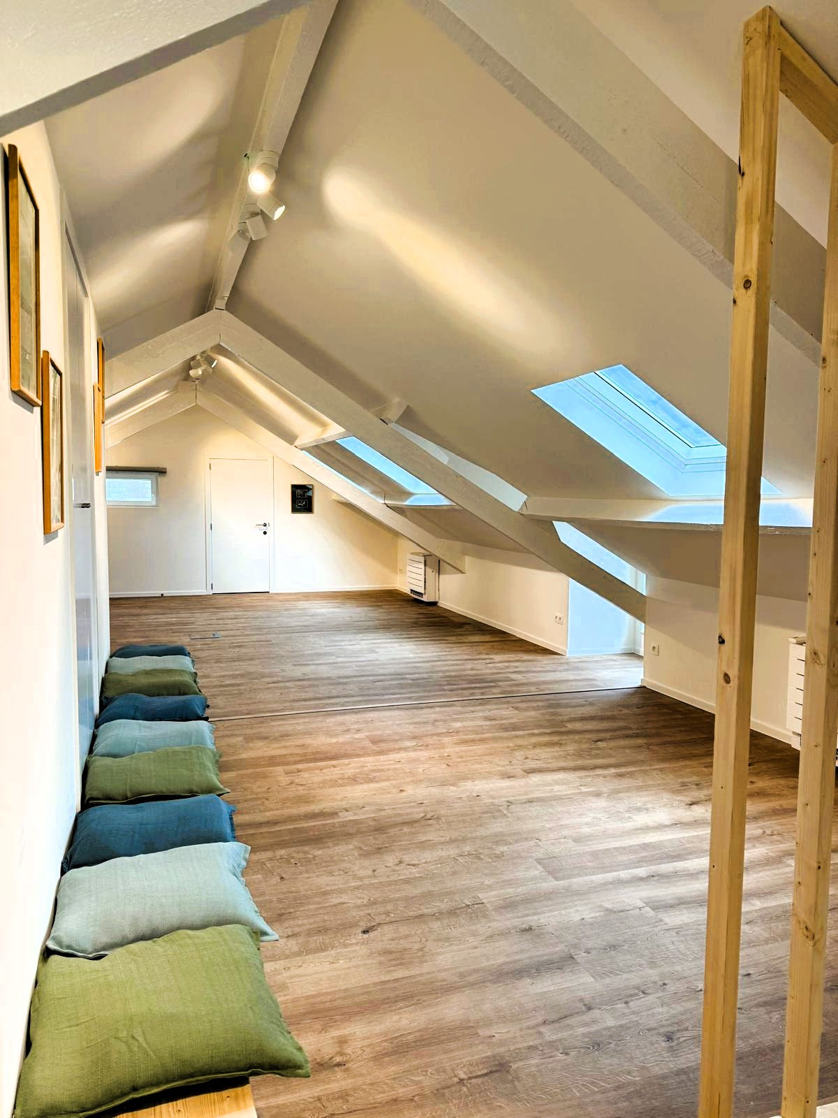 Salle d'un autre point de vue avec coussins